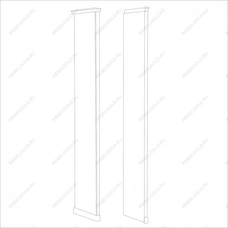 Мишель стоевая к шкафу левая белый матовый