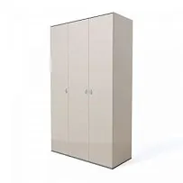 Шкаф 3-х дверный Римини (Слоновая кость/Серебро) РМШ2/3