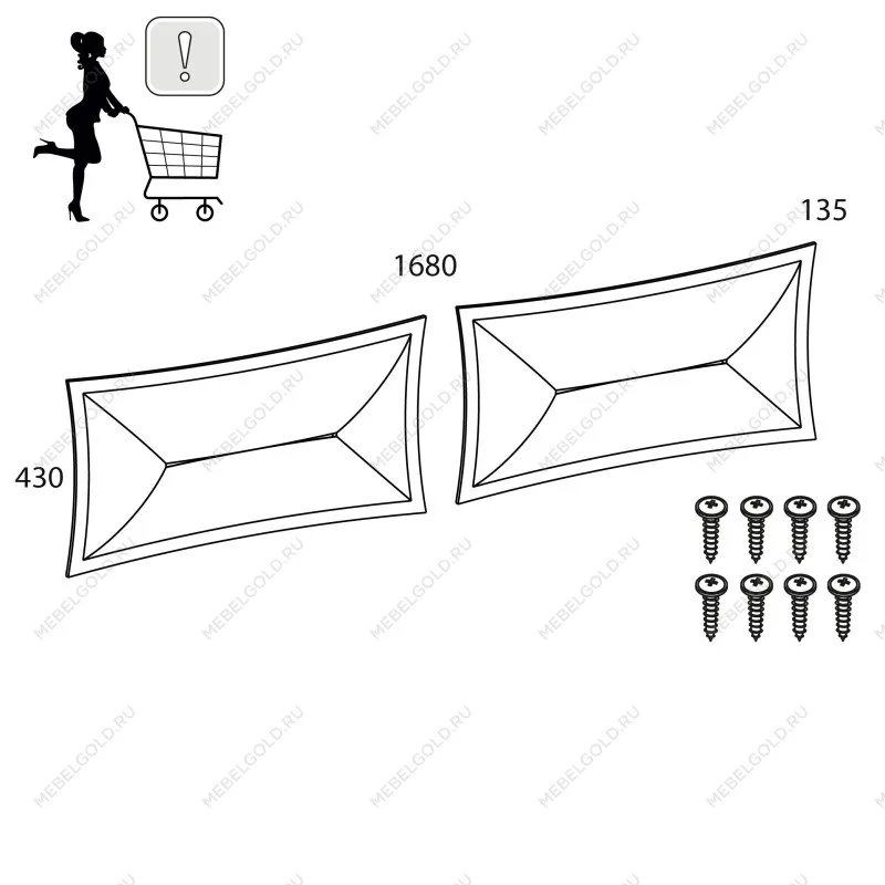 Накладка мягкая к кровати Джаз 160-2 | изображение 3