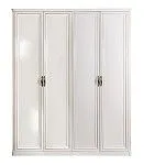 Шкаф Натали 4-дверный (2+2) без зеркал белый глянец | изображение 1