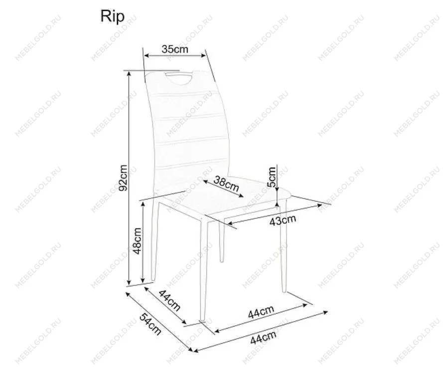 Стул кухонный SIGNAL RIP VELVET (бежевый/черный) | изображение 1
