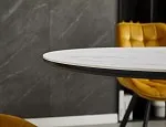 Стол обеденный Signal GASTON Ceramic 140 (белый/черный) | изображение 2