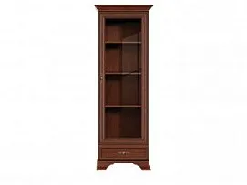 Шкаф с витриной Кентаки REG1W1S каштан - Выставка м. Марьина роща