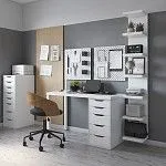 Стол письменный Ингар, 5 ящиков, 140х75х55 см, белый | изображение 7