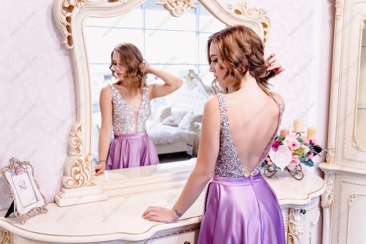 Комод Джоконда крем глянец с зеркалом (гостиная) - Выставка м. Марьина роща | изображение 4