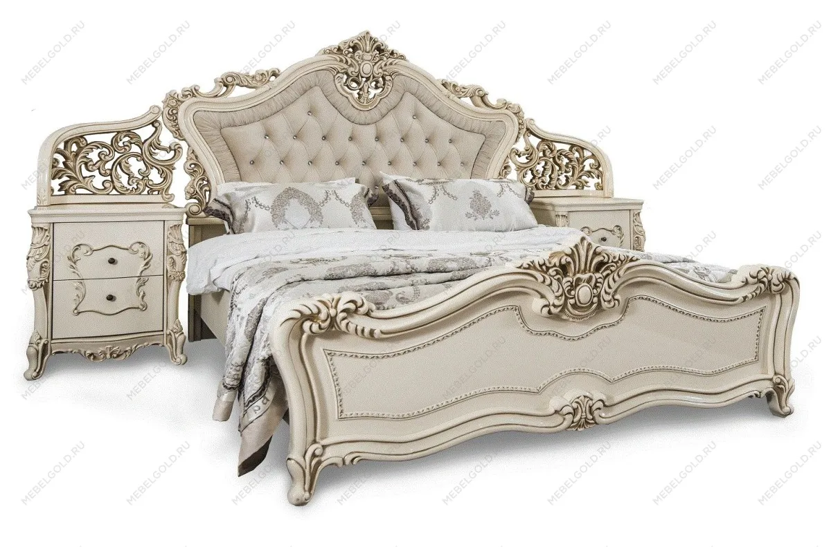 м. Марьина Роща - Кровать Джоконда 160х200 см крем глянец | изображение 2