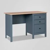 Стол письменный Сага, 120х56, темно-бирюзовый/ясень