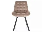 Стул кухонный Signal MONTI Velvet Bluvel 40 поворотный (темно-бежевый/черный) | изображение 2