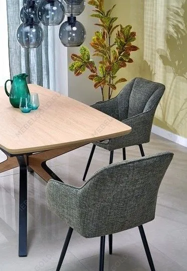 Стол обеденный Halmar JAMES 160 (натуральный/черный/натуральный) | изображение 2