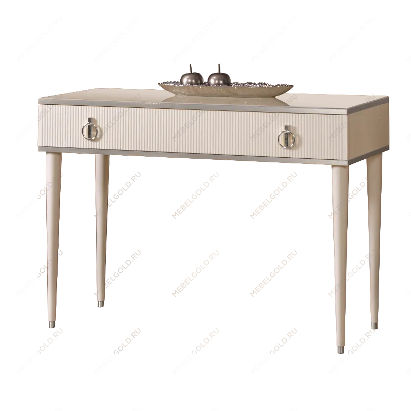Стол туалетный Римини СОЛО (Слоновая кость/Серебро) РМСТ-1(s)