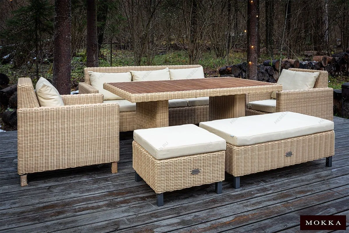 MOKKA BELLA пуф большой, соломенный | изображение 2