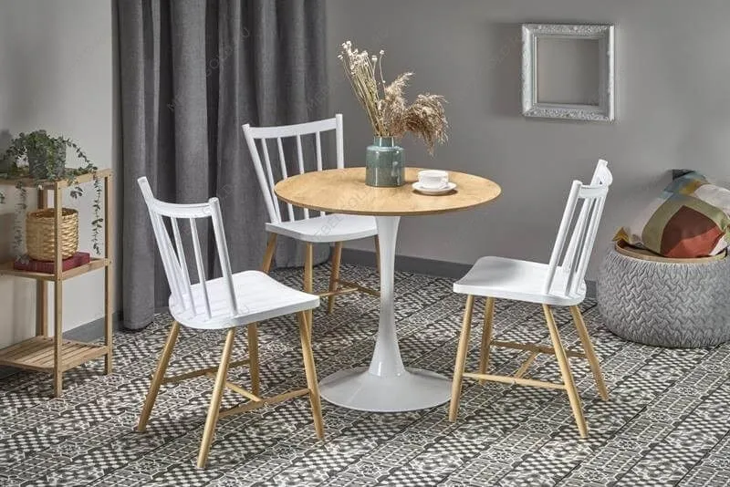 Стол обеденный Halmar STING (натуральный/белый) | изображение 4