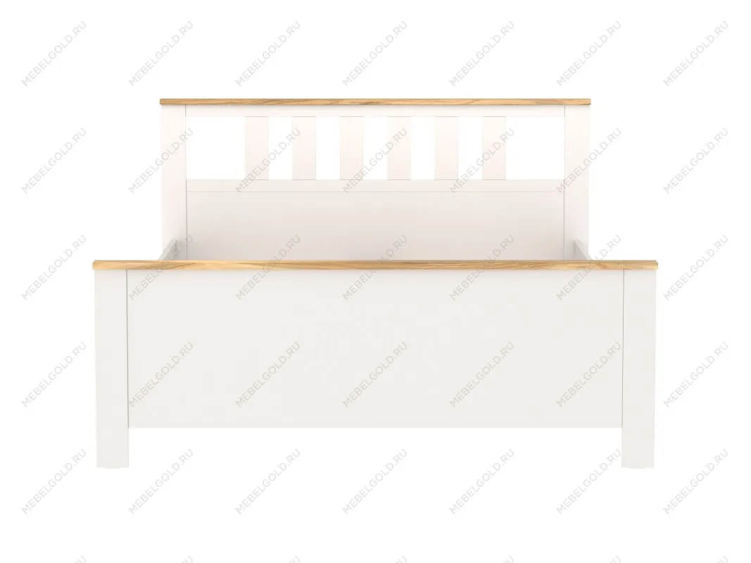 Кровать двуспальная Сага, 160х200 см, белая/ясень | изображение 13