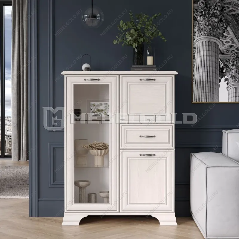 Тумба Тиффани 1V2D1S вудлайн кремовый | изображение 1