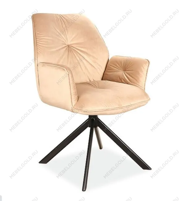 Стул кухонный Signal BOOGIE II Velvet Bluvel 28 (бежевый/черный мат)