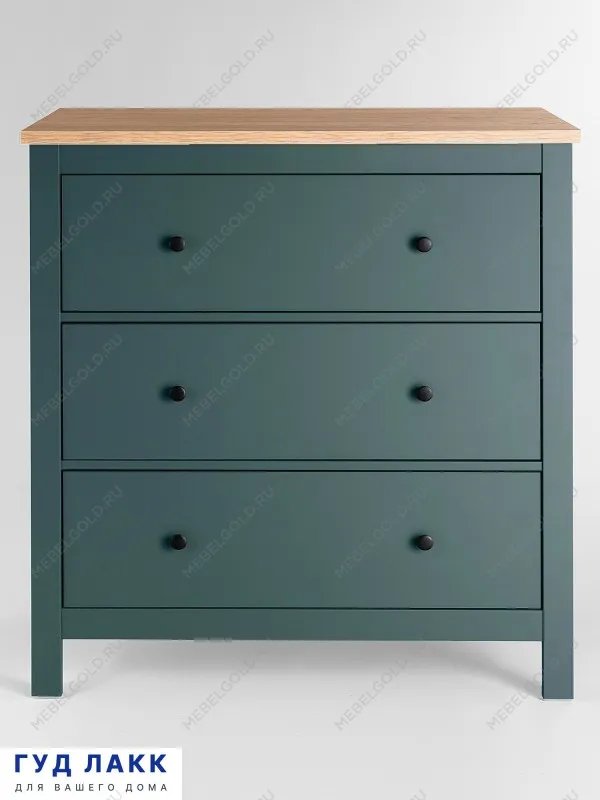 Комод Сага, 92х51х100 см, темно-бирюзовый/ясень | изображение 6