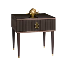 Тумба прикроватная Римини СОЛО (Орех империя/Золото) РМТП-1(s)