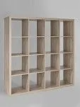 Стеллаж Фора, 16 полок, 147x147х38 см, дуб беленый | изображение 6