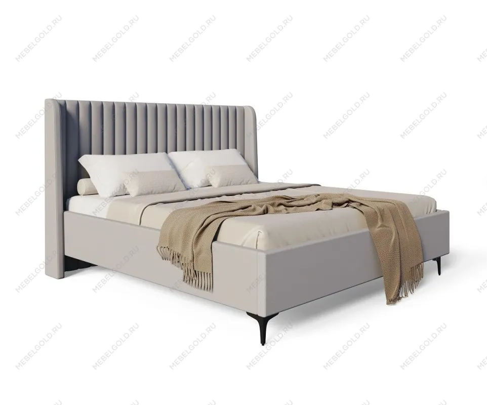 Кровать Стелла 180х200 светло серый камень