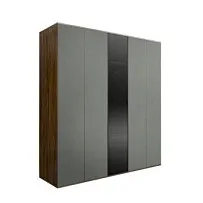 Шкаф 5-ти дв. Bogemia Woodline Air (Серый/Черный) БМШ2/5(1)