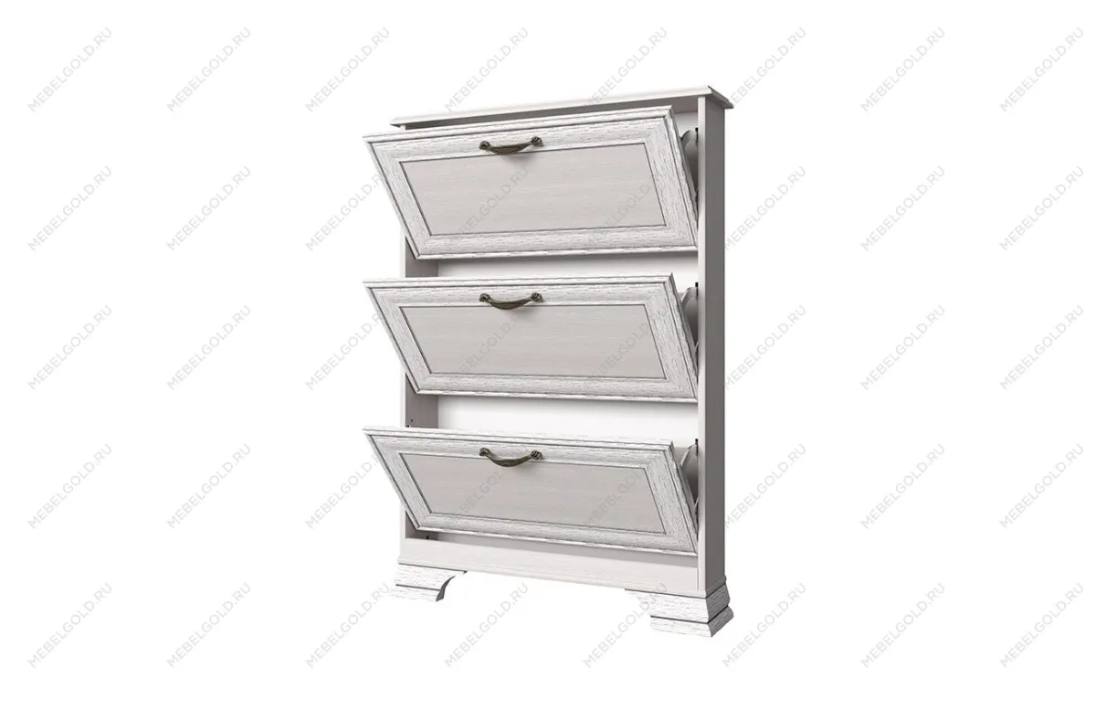 Обувница Тиффани 3D вудлайн кремовый | изображение 1