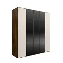 Шкаф 5-ти дв. Bogemia Woodline Air (Слоновая кость/Черный) БМШ2/5(3)