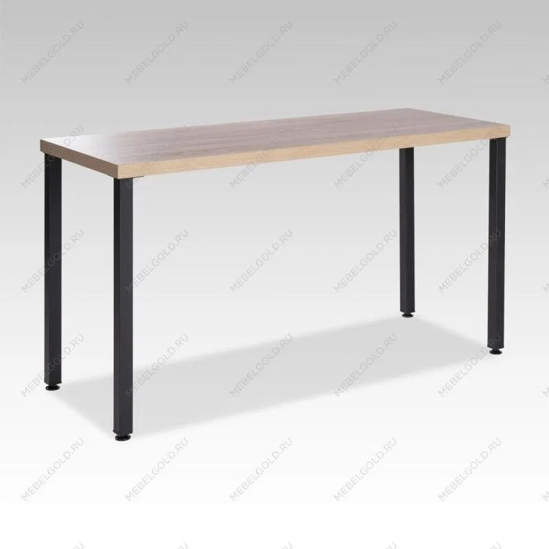 Стол письменный Ингар, 140х75х55 см, черный, столешница дуб беленый