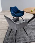Стул кухонный Signal LINEA Velvet (серый/черный мат) | изображение 1
