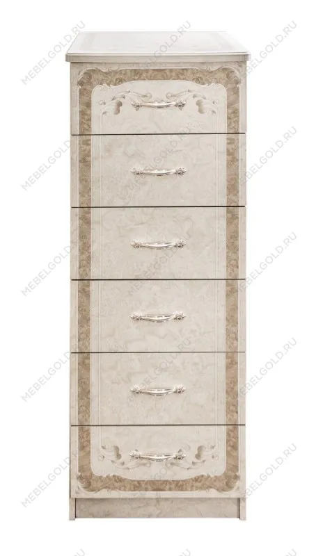 Комод Патрисия 6 ящиков крем корень глянец - Выставка м. Марьина роща | изображение 1