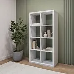 Стеллаж Фора, 8 полок, 77х147х38 см, белый | изображение 4