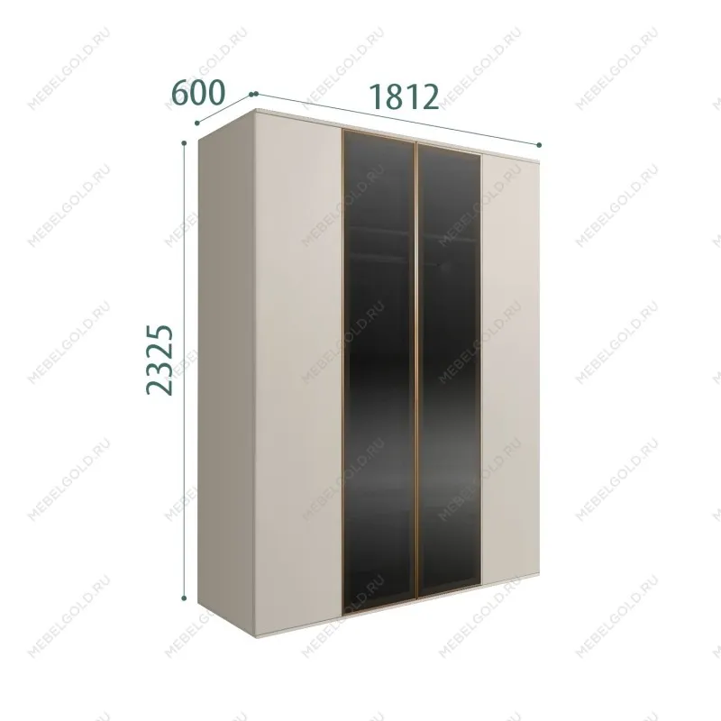 Шкаф 4-х дв. Bogemia Air (Шелк/Золото) БМШ2/4(2)