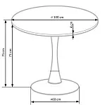 Стол обеденный Halmar CARMELO (орех/черный) | изображение 7
