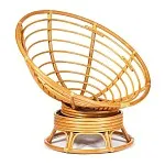Кресло-качалка Papasan с подушкой Светлый мед, ткань, оранжевый | изображение 2