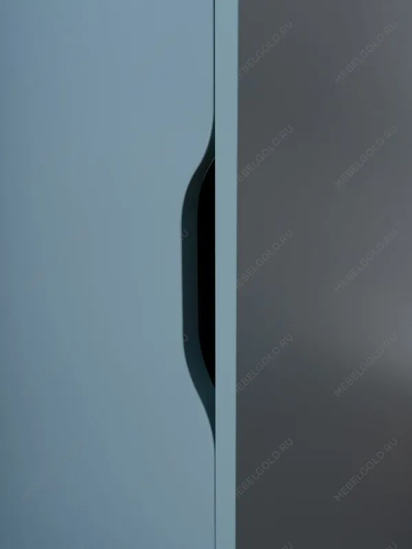 Стол письменный Ингар, с дверцей и 5 ящиками, 140x75x55, серо-бирюзовый/черный, столешница дуб беленый | изображение 6