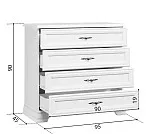 Комод Кентаки KOM4S белый | изображение 1