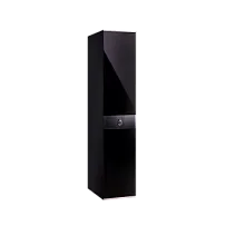 Шкаф 1-но дверный Римини СОЛО (Черный/Серебро) РМШ2/1(s)