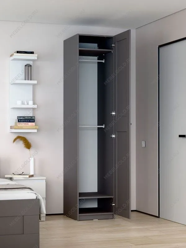 Шкаф Макс, 1 дверь, 50х61х233 см, серый | изображение 3