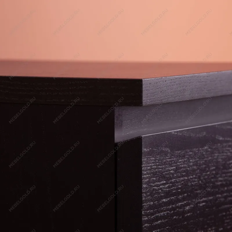 Тумба прикроватная Варма, 2 ящика, 40х55х40 см, шпон натурального дерева, ясень черный | изображение 5