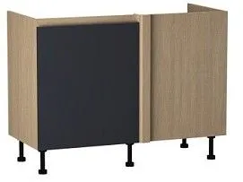 Стол под мойку угловой СМУ-120 левый, Женева (1154*534*870) Дуб Палермо/Синий матовый, 22514