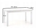 Стол обеденный Halmar TIAGO 2, раскладной (белый) | изображение 3