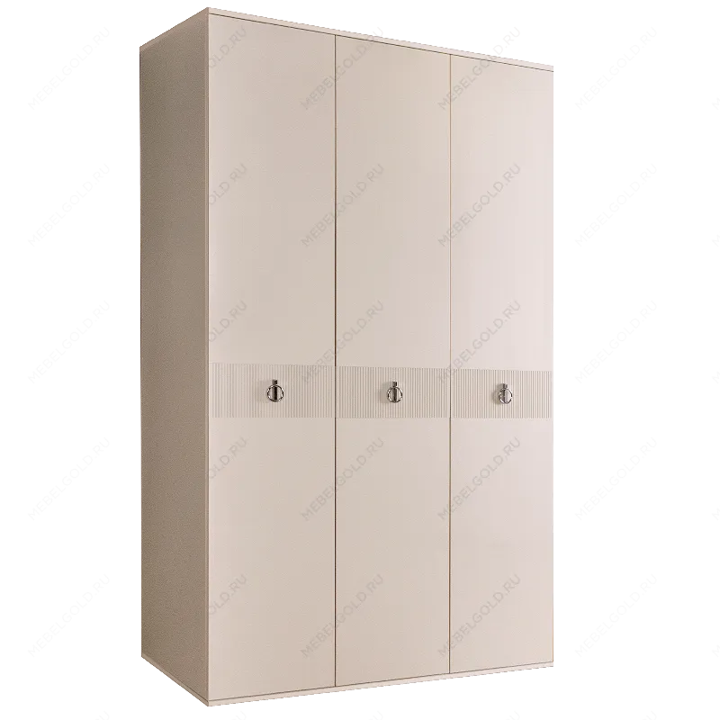 Шкаф 3-х дверный Римини СОЛО (Бежевый/Серебро) РМШ2/3(s)