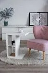 Стол приставной Энкель, 2 полки, 47x60x30 см, белый | изображение 2