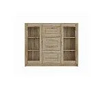 БРИМНЭС / СИРИУС тумба ИКЕА / IKEA 2 двери со стеклом и 3 ящика 117х95 сонома | изображение 1