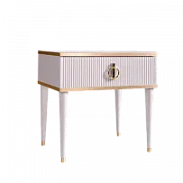 м. Марьина Роща - Тумба прикроватная (левая/правая) Римини СОЛО (белый золото) РМТП-1 (s)