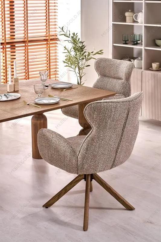 Стул кухонный Halmar K585 поворотный (темно-бежевый/дуб натуральный) | изображение 14