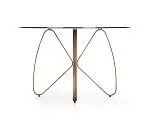 Стол обеденный Halmar LUNGO (коричневый/античное золото) | изображение 3