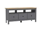 Тумба ТВ Сага, 3 ящика, 131х42х63 см, серая/ясень | изображение 13