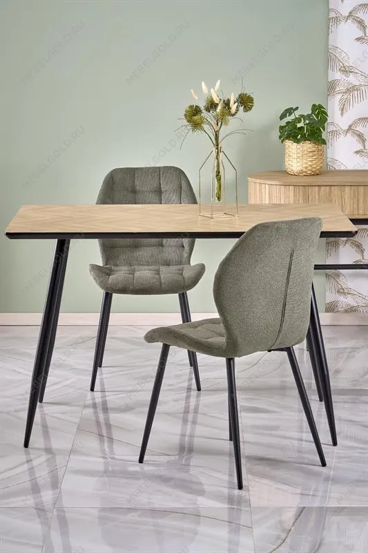 Стол обеденный Halmar BERTO 120 (натуральный/черный) | изображение 8