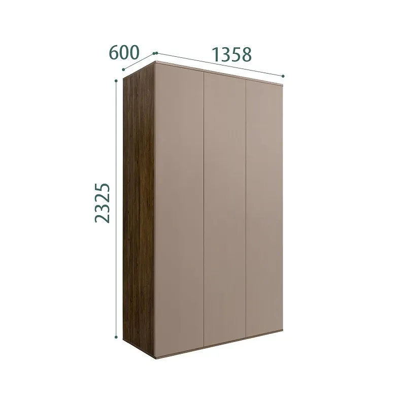 Шкаф 3-х дверный Bogemia Woodline Air (Мокка) БМШ2/3(0)