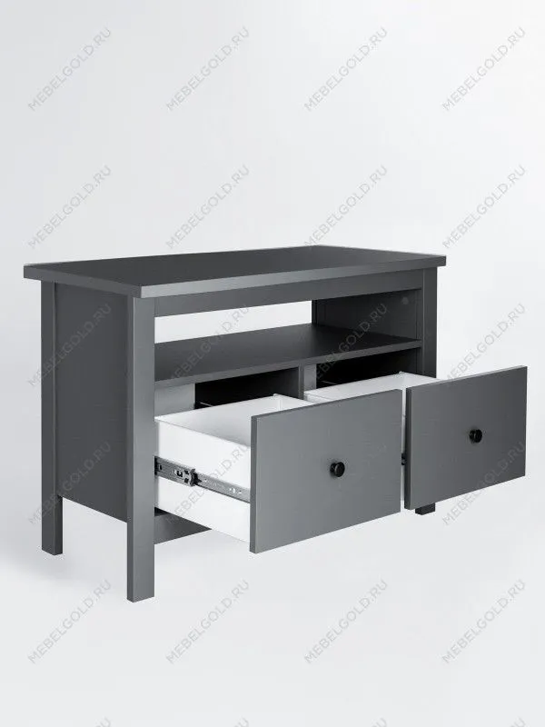 Тумба Сага, 2 ящика, 91х42х63 см, серая | изображение 3